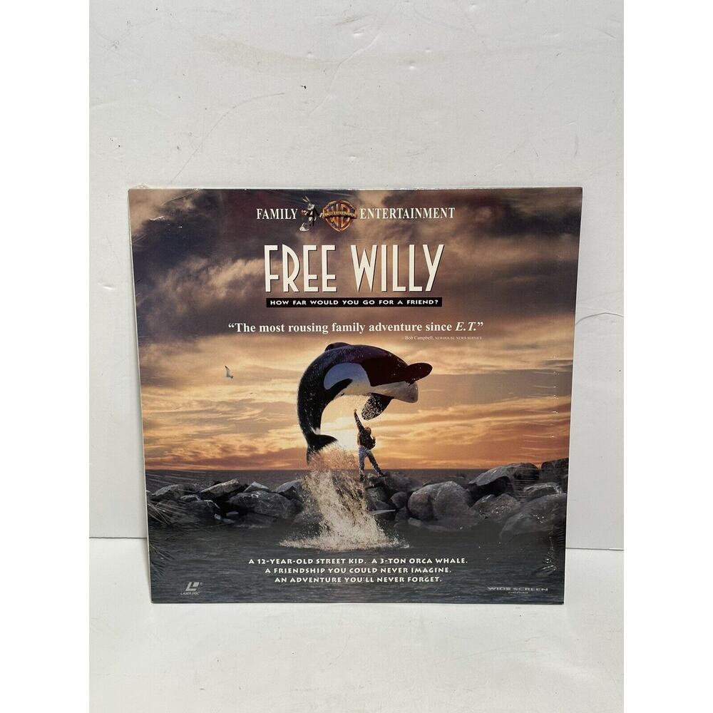 Free Willy Laser Disc LD 1993 laserdisc Anamorphic widescreen Sealed‎ UltraRARE
